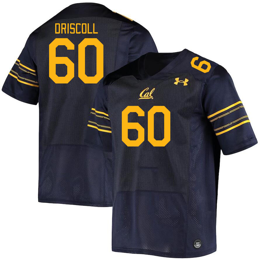 Men #60 Brian Driscoll California Golden Bears College Football Jerseys Stitched Sale-Navy